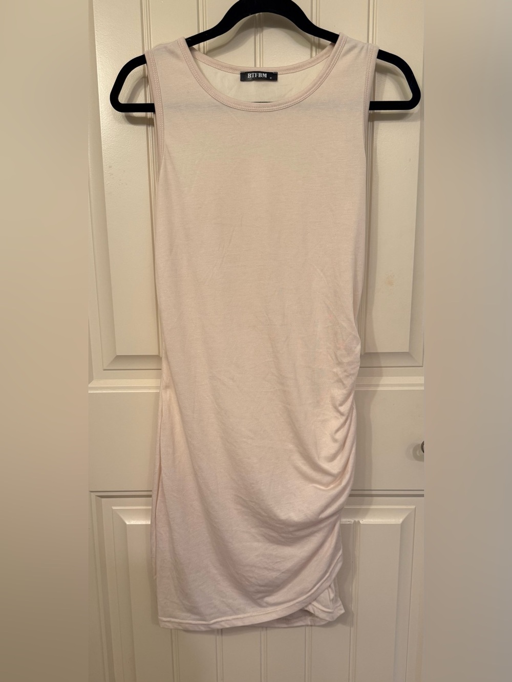 BTFBM Sleeveless Midi Tank Dress in Cream